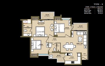  3 BHK Apartment at ABA Cleo County, Sector 121 – for Sale