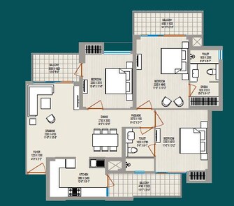 3 BHK Apartment For Rent in ABA Ivy County Sector 75 Noida  7458970