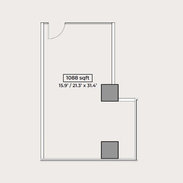 Floor plan of 1088 Sq. Ft. Office Space in Ace 153, Noida