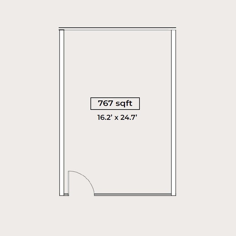Floor plan of 767 Sq. Ft. Office Space in Ace 153, Noida