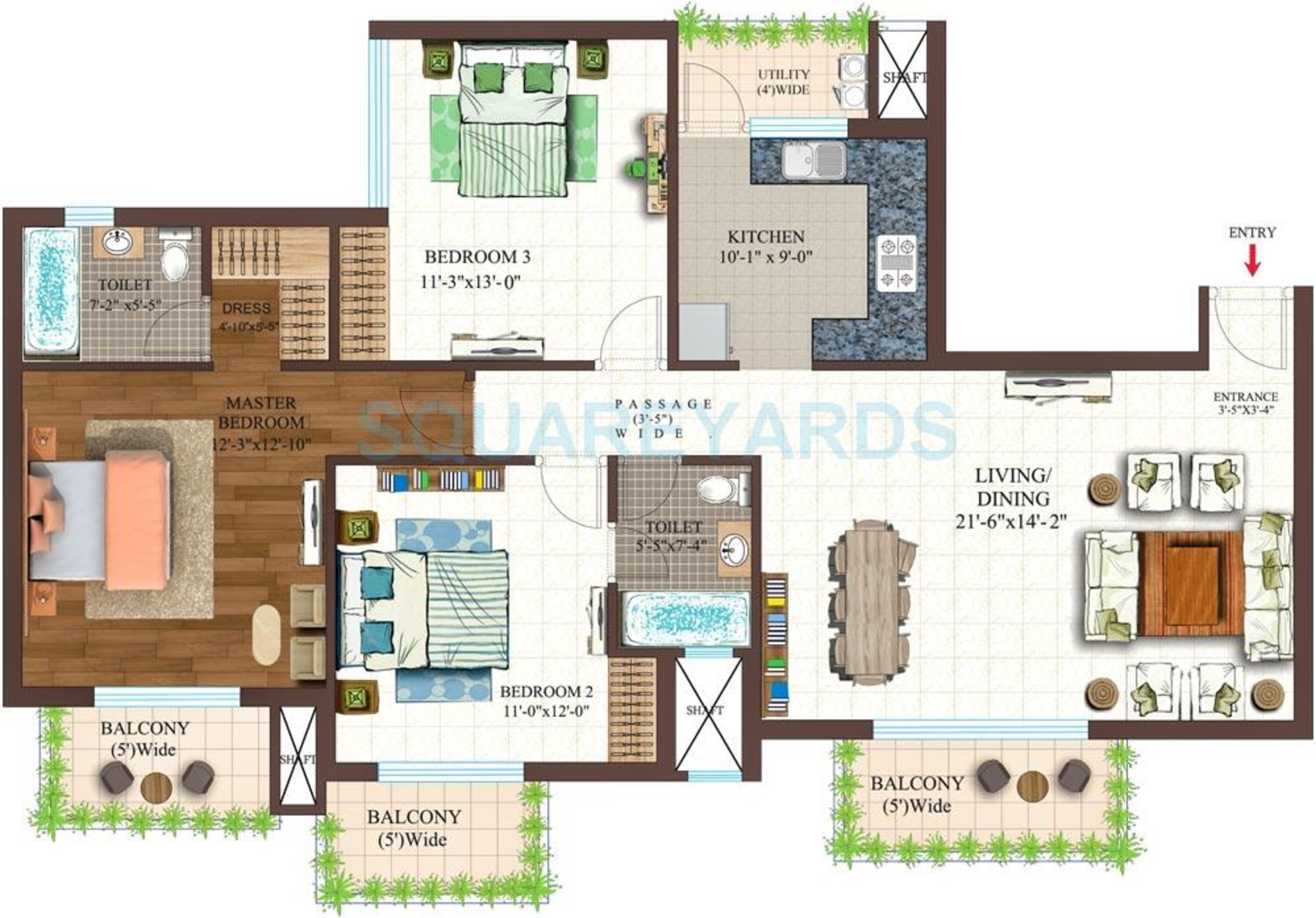 ace golf shire apartment 3bhk 1675sqft 1