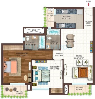 2 BHK Apartment For Rent in Ace Golfshire Sector 150 Noida  7951034