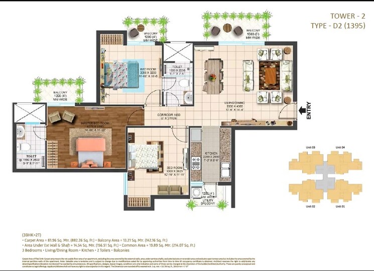 Other, ace-parkway 3 Bedroom 1395 Sq.Ft. Apartment In Sector 150 Noida 9240346
