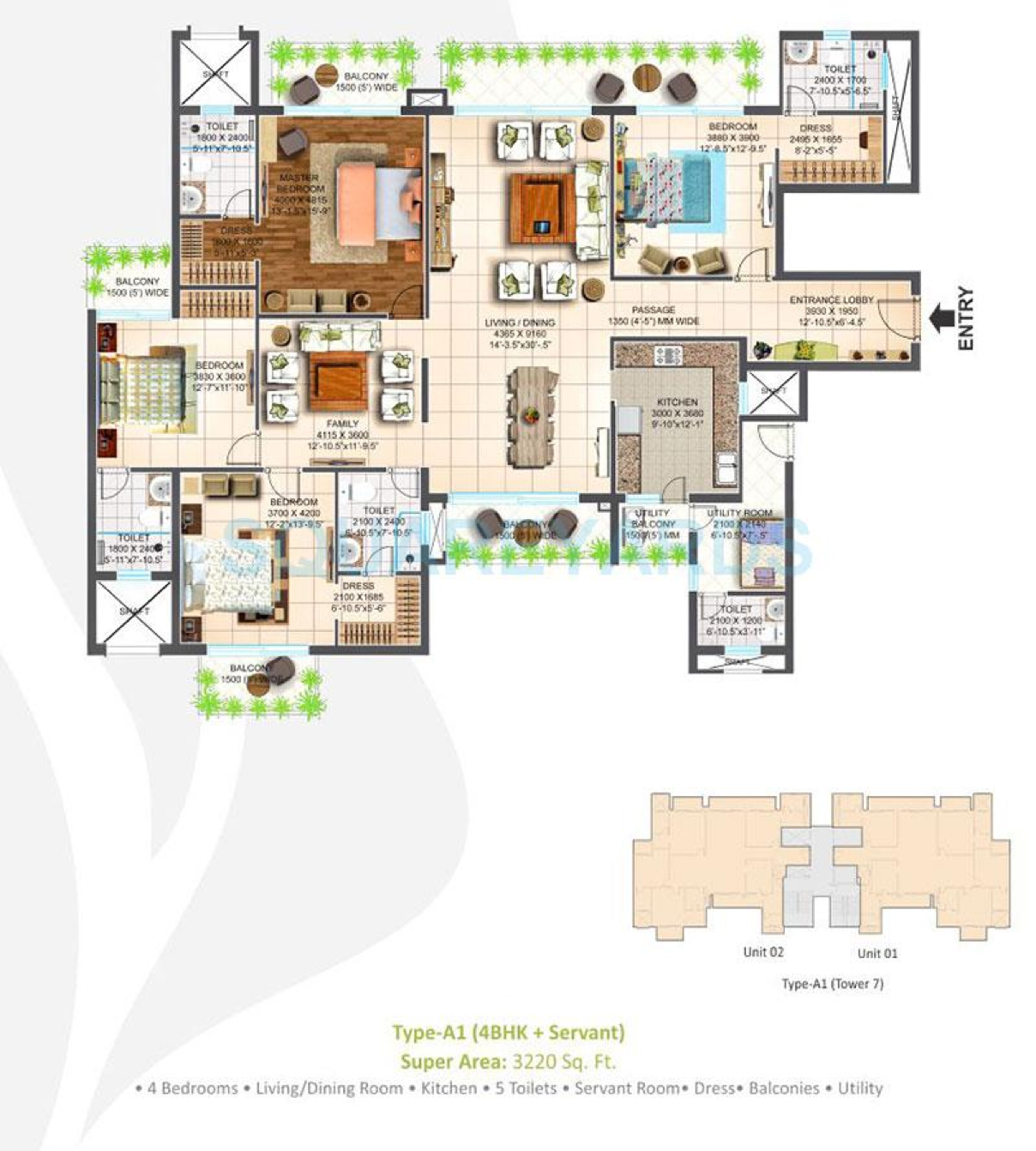 ace parkway apartment 4bhk 3220sqft 1