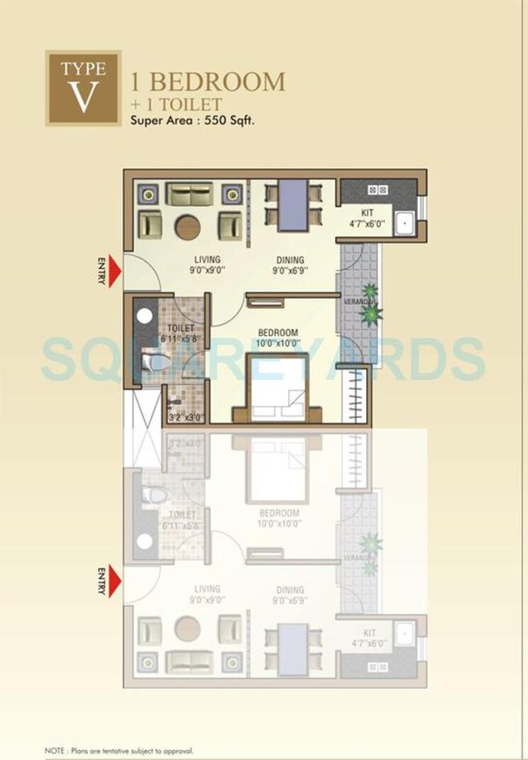 Other, aditya-celebrity-homes 1 Bedroom 550 Sq.Ft. Apartment In Sector 76 Noida 8636683
