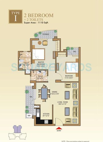  2 BHK Apartment at Aditya Celebrity Homes, Sector 76 – for Rent