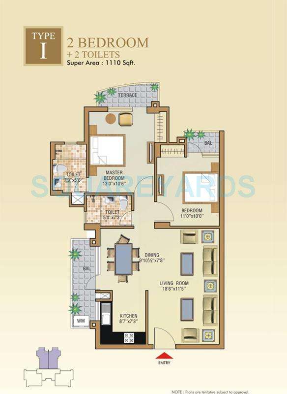 aditya celebrity homes apartment 2bhk 1110sqft 1