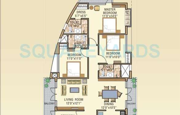 aditya celebrity homes apartment 4bhk sq 2186sqft 1