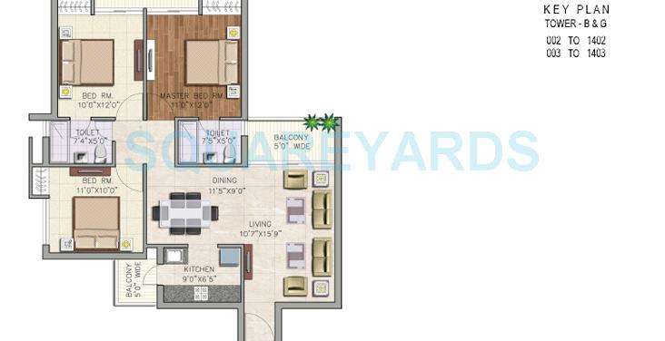 aditya urban casa apartment 3bhk 1400sqft 1