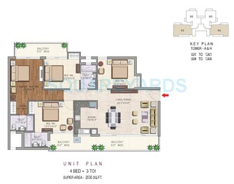 4 BHK Apartment For Rent in Aditya Urban Casa Sector 78 Noida  7588586