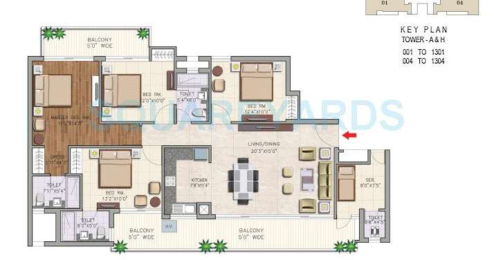 aditya urban casa apartment 4bhk sq 2190sqft 1