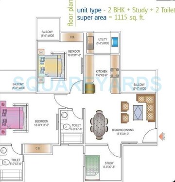  2 BHK Apartment at Ajnara Daffodil, Sector 137 – for Sale