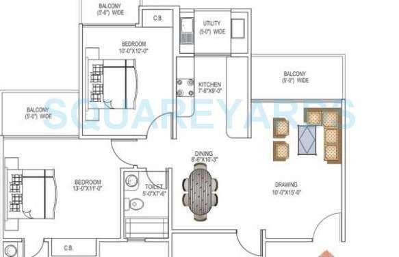 ajnara daffodil phase 2 apartment 2bhk 1277sqft 20203623123625