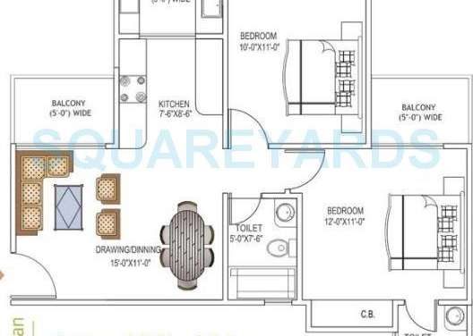 ajnara daffodil phase 2 apartment 2bhk 973sqft 20203523123525