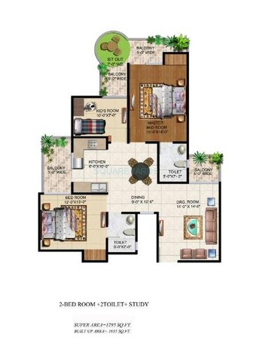  2.5 BHK Apartment at Ajnara Grand Heritage, Sector 74 – for Rent