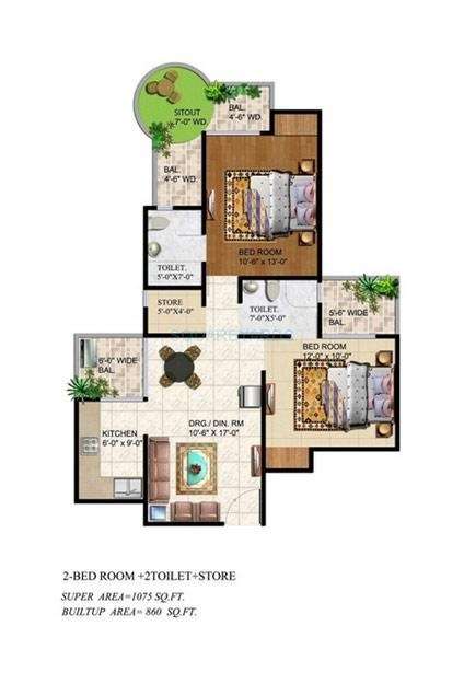 ajnara grand heritage phase 2 apartment 2bhk 1075sqft 20200623150634