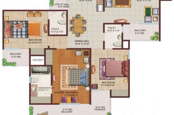 ajnara grand heritage phase 2 apartment 3bhk 1795sqft 20200723150733