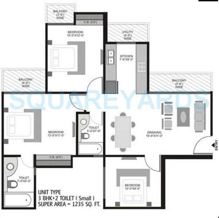 Other, homes-121 3 Bedroom 1235 Sq.Ft. Apartment In Sector 121 Noida 8650202