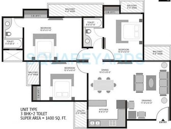 3 BHK Apartment For Rent in Homes 121 Sector 121 Noida  7523628