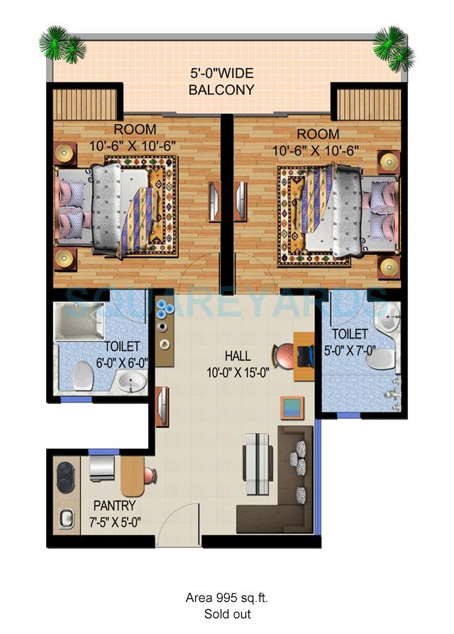 ajnara vice royale apartment 1bhk 955sqft 1