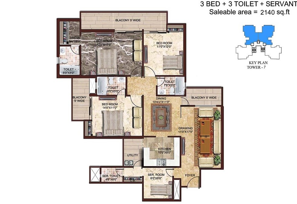  4 BHK Apartment at Amrapali Crystal Homes, Sector 76 – for Sale