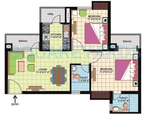 Other, amrapali-silicon-city 2 Bedroom 950 Sq.Ft. Apartment In Sector 76 Noida 8471628