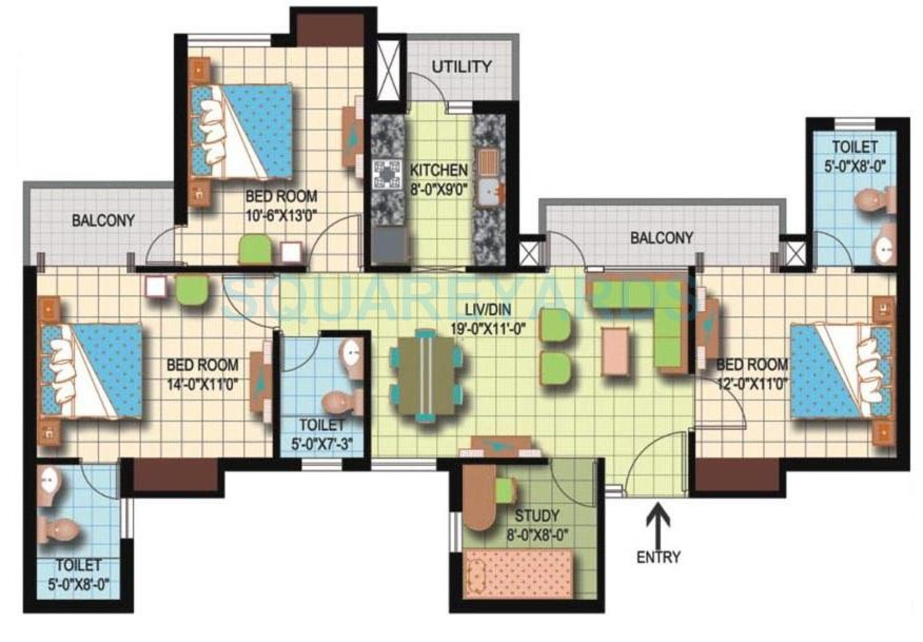 amrapali silicon city apartment 3bhk st 1475sqft 1