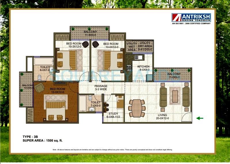 Other, sector 77 3 Bedroom 1500 Sq.Ft. Apartment In Sector 77 Noida 7213253