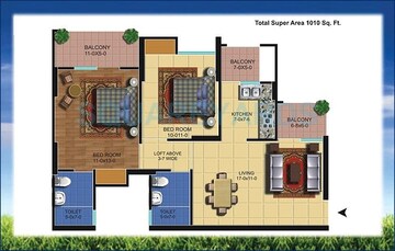  2 BHK Apartment at Antriksh Golf View, Sector 78 – for Rent