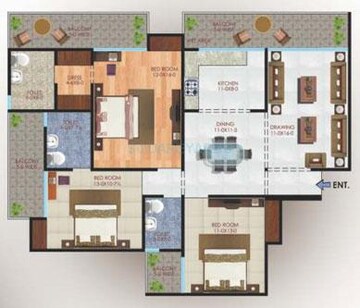  3 BHK Apartment at Apex Athena, Sector 75 – for Rent