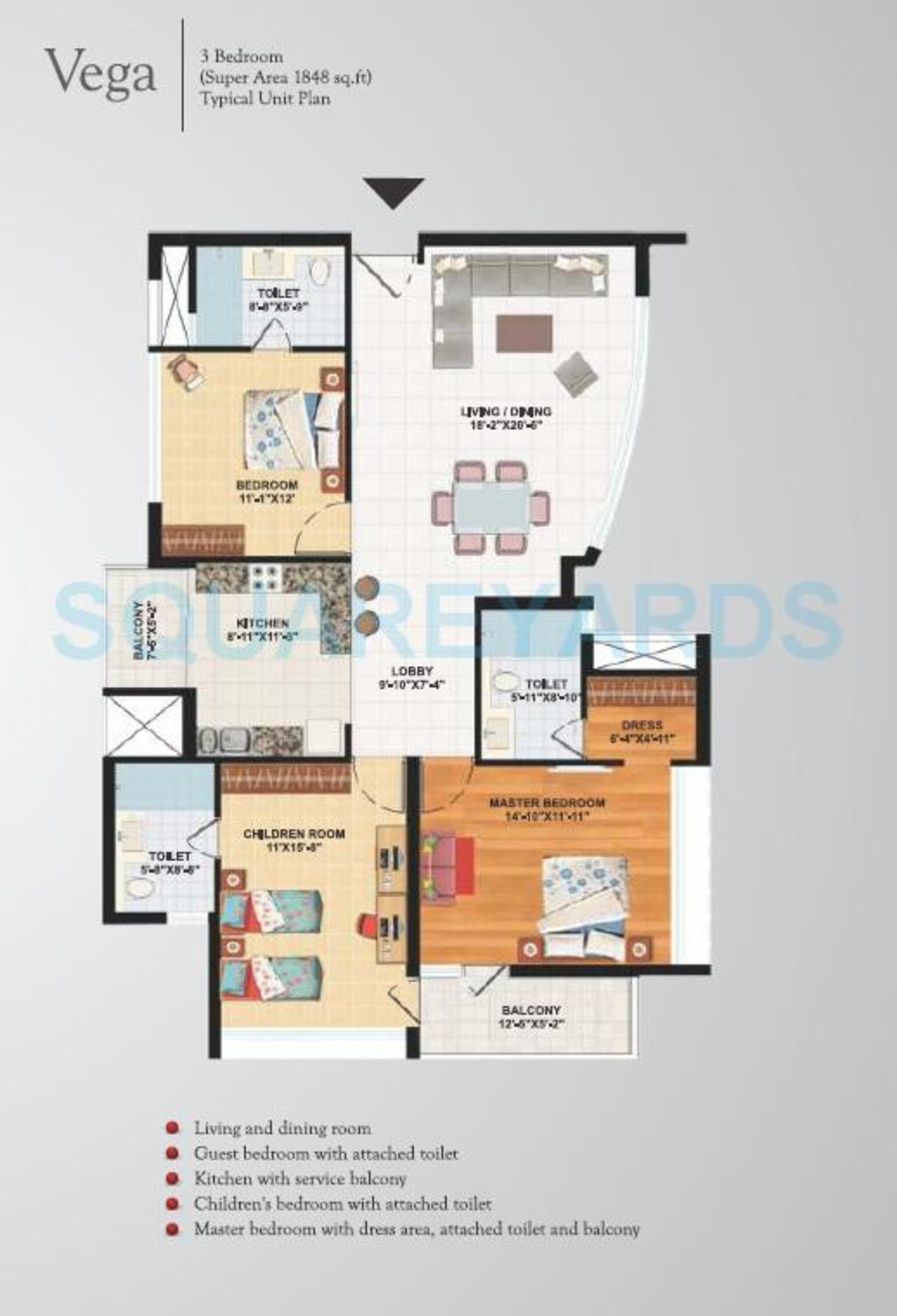 assotech celeste towers apartment 3bhk 1848sqft 1