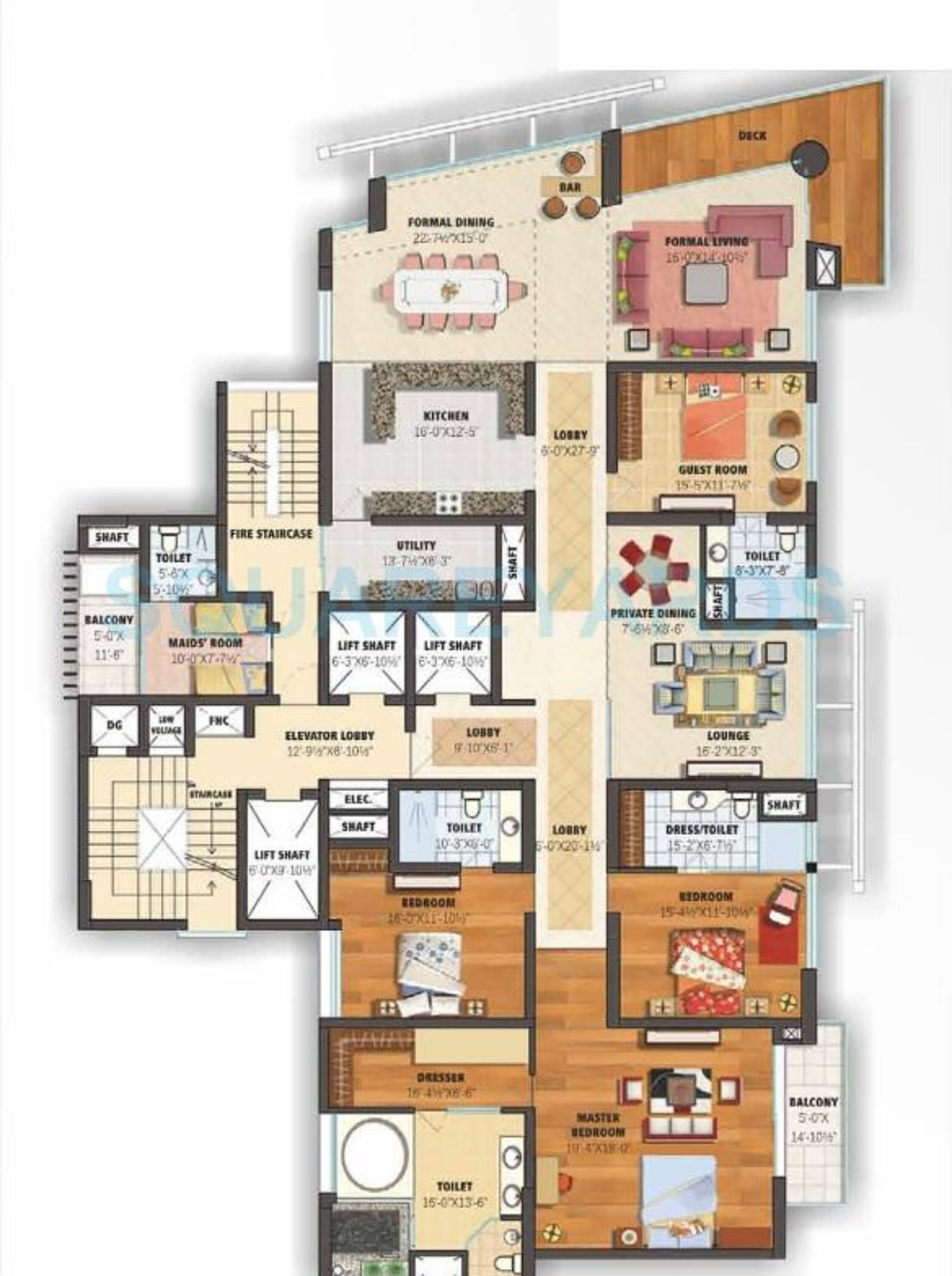 assotech celeste towers apartment 4bhk sq 4750sqft 1