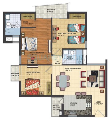  3 BHK Apartment at Assotech Windsor Court, Sector 78 – for Rent