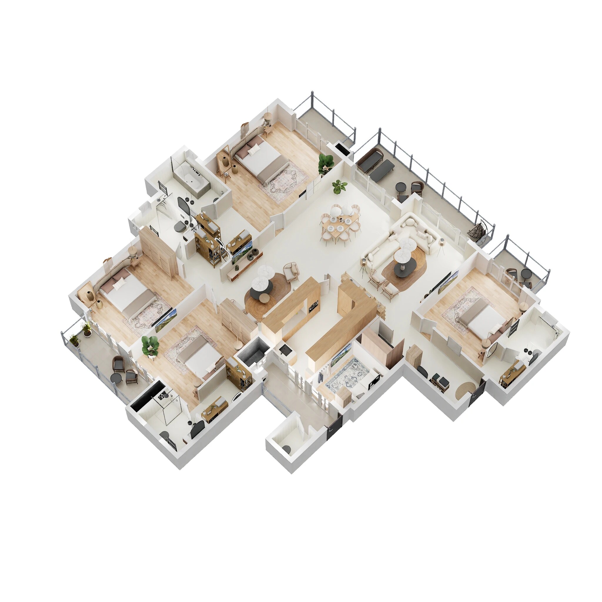 Floor plan of 4 BHK 3300 Sq. Ft. Apartment in ATS Kingston Heath, Noida