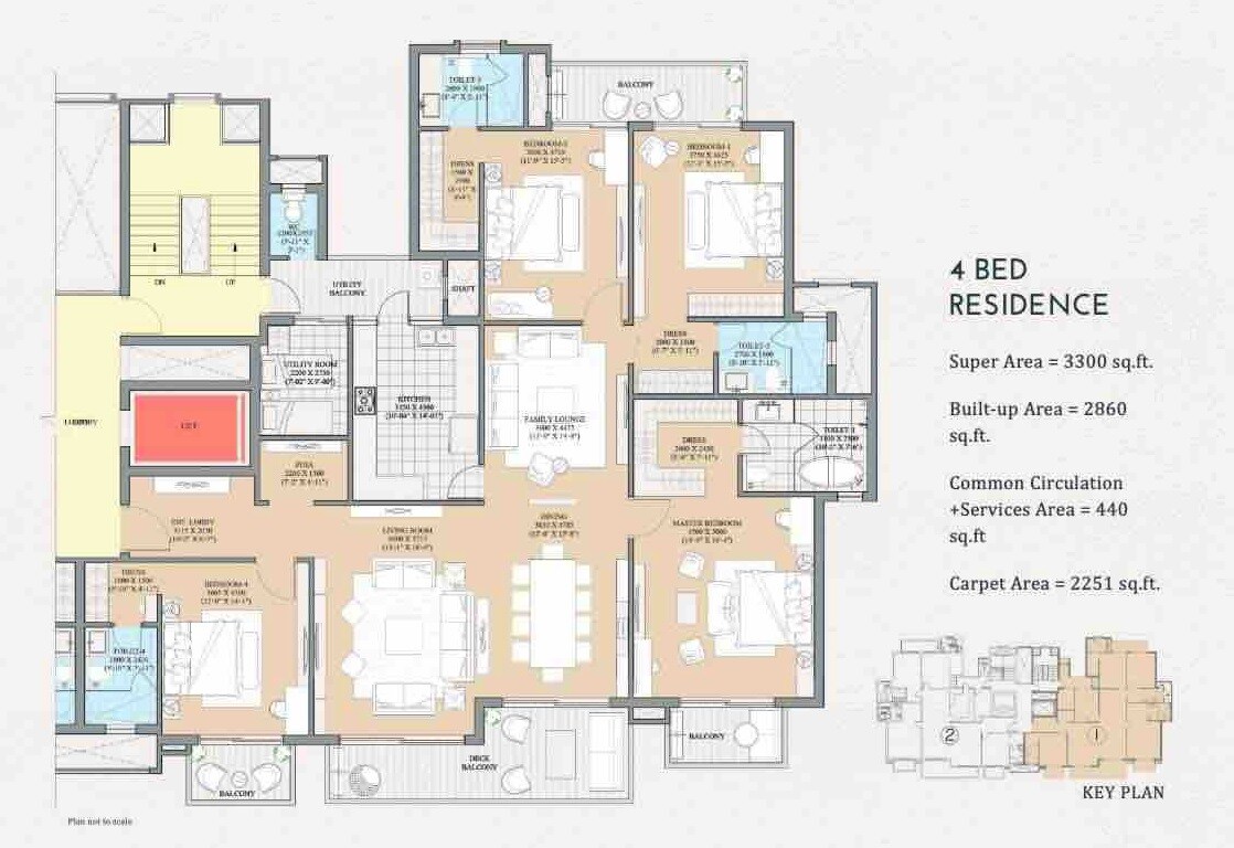 Other, ats-kingston-heath 4 Bedroom 3300 Sq.Ft. Apartment In Sector 150 Noida 9666123