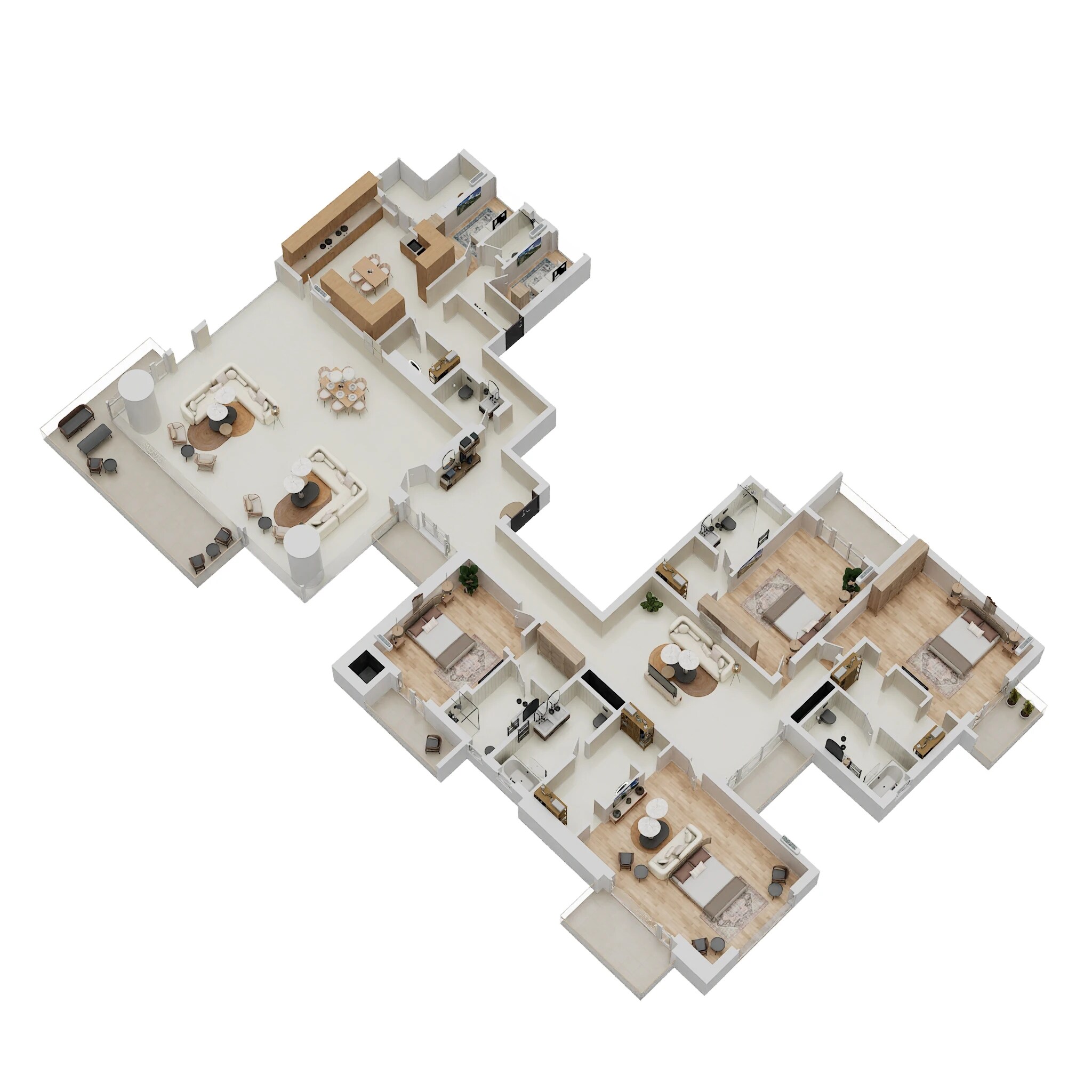 Floor plan of 4 BHK 6000 Sq. Ft. Apartment in ATS Knightsbridge, Noida
