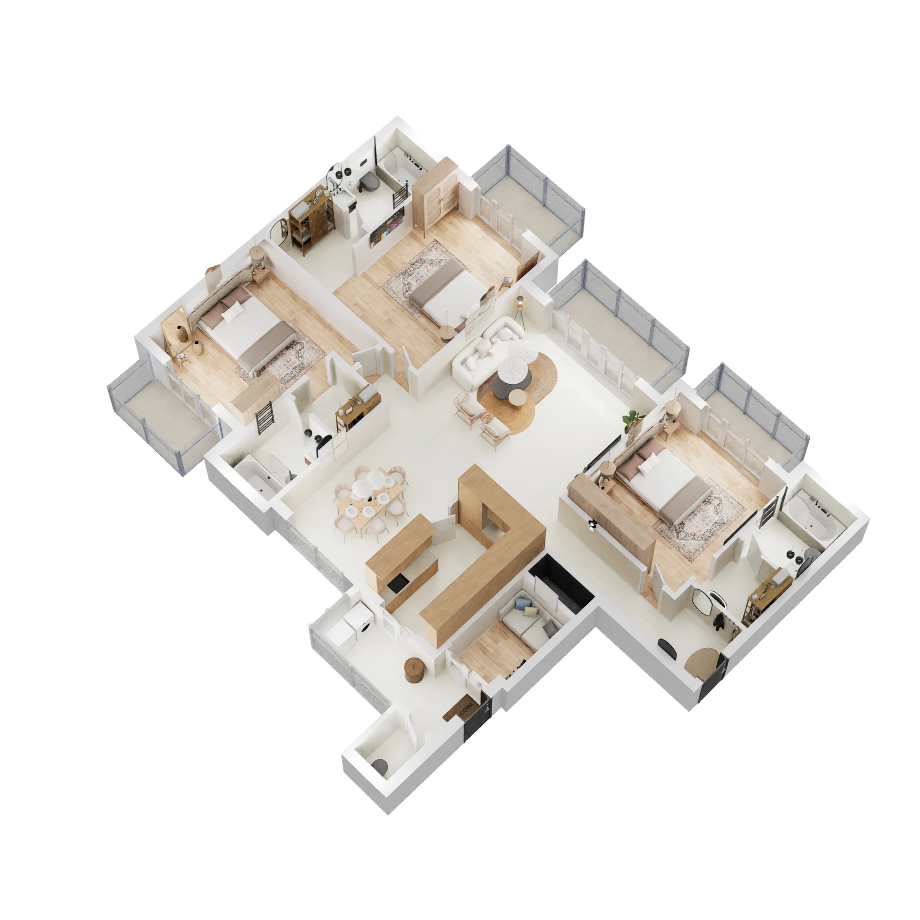 ats le grandiose phase 2 apartment 3bhk 2300sqft21 3d 7646