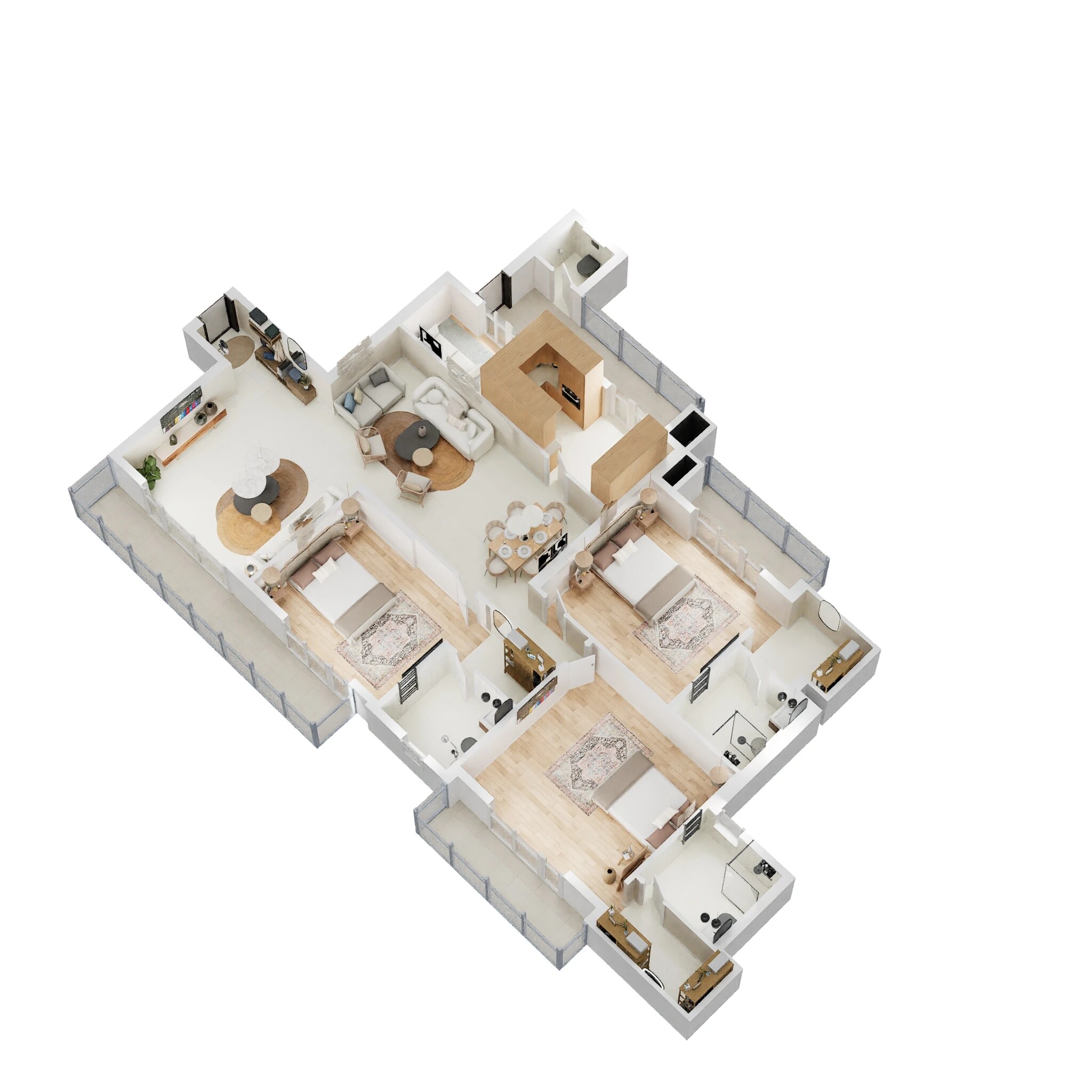 Floor plan of 3 BHK 2350 Sq. Ft. Apartment in ATS Picturesque Reprieves Phase 2, Noida