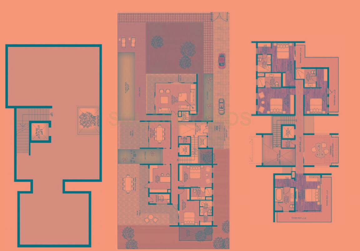 Floor plan of 6 BHK 9000 Sq. Ft. Villa in Bhasin Mist Bungalows, Noida
