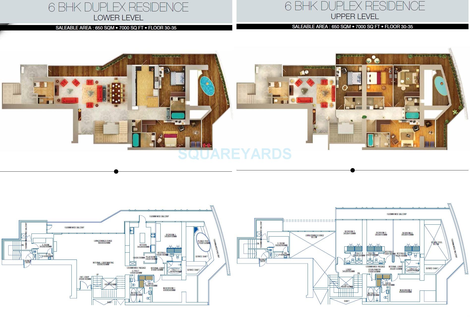 6 BHK 7000 Sq. Ft. Apartment