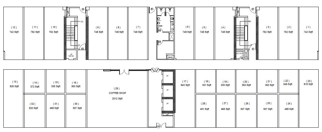 Floor plan of 372 Sq. Ft. Retail Shop in CBS Noida World One, Noida