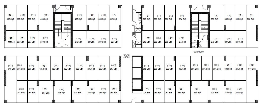 Floor plan of 394 Sq. Ft. Retail Shop in CBS Noida World One, Noida
