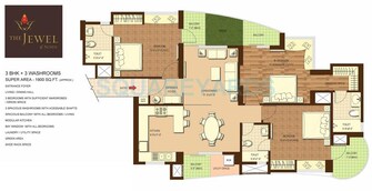 3 BHK Apartment For Rent in Dasnac The Jewel Sector 75 Noida  8019486