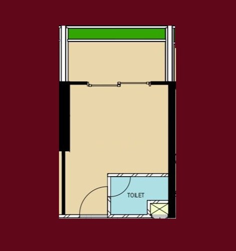 Floor plan of 450 Sq. Ft. Studio in Dasnac Yuva, Noida