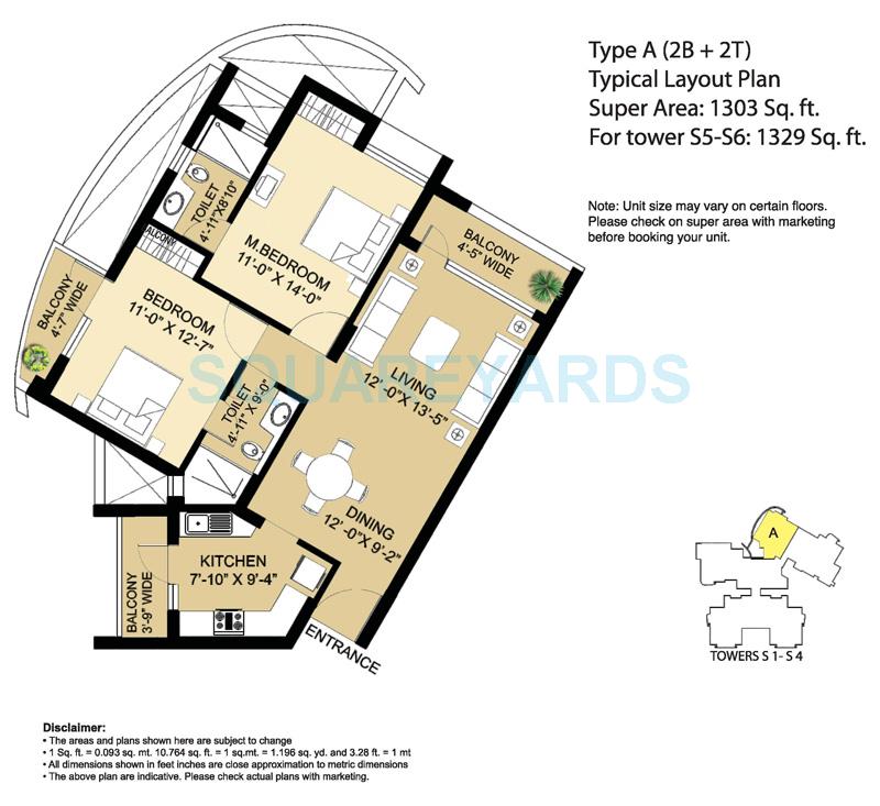 Other, eldeco-aamantran 2 Bedroom 1329 Sq.Ft. Apartment In Sector 119 Noida 9753630