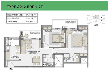  2 BHK Apartment at Eldeco Live By The Greens, Sector 150 – for Sale