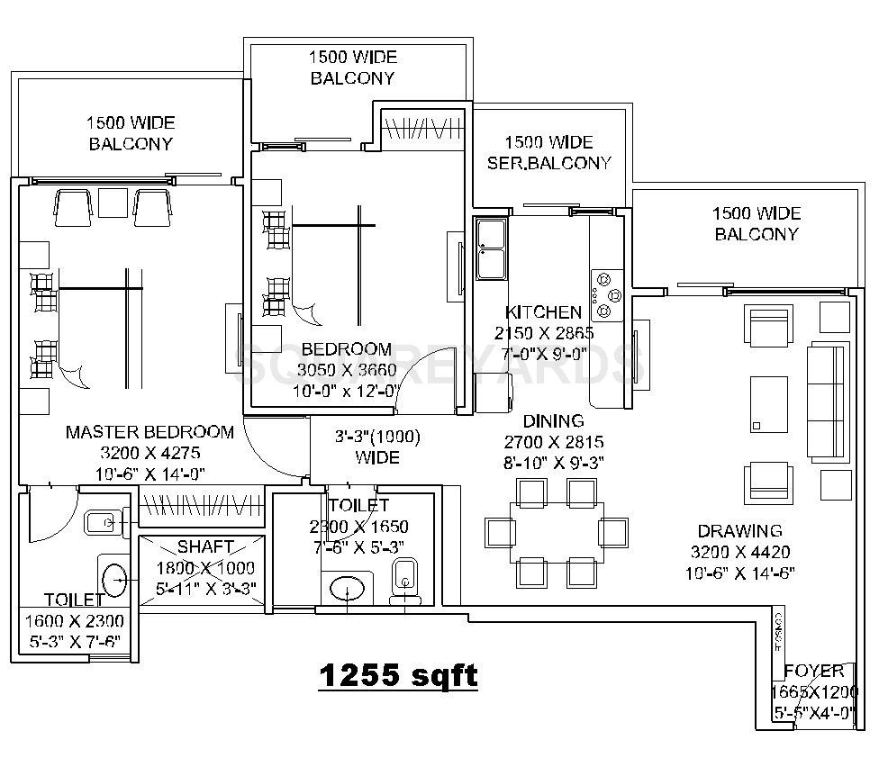 Rental 2 Bedroom 1255 Sq.Ft. Apartment in Elite Golf Green, Sector 79