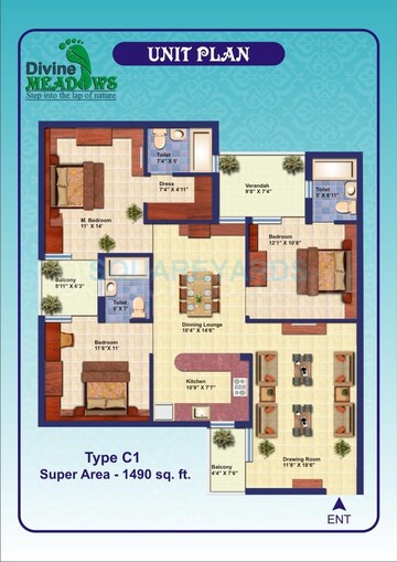  3 BHK Apartment at Divine Meadows, Sector 108 – for Sale