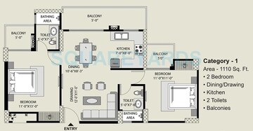  2 BHK Apartment at Exotica Fresco, Sector 137 – for Sale