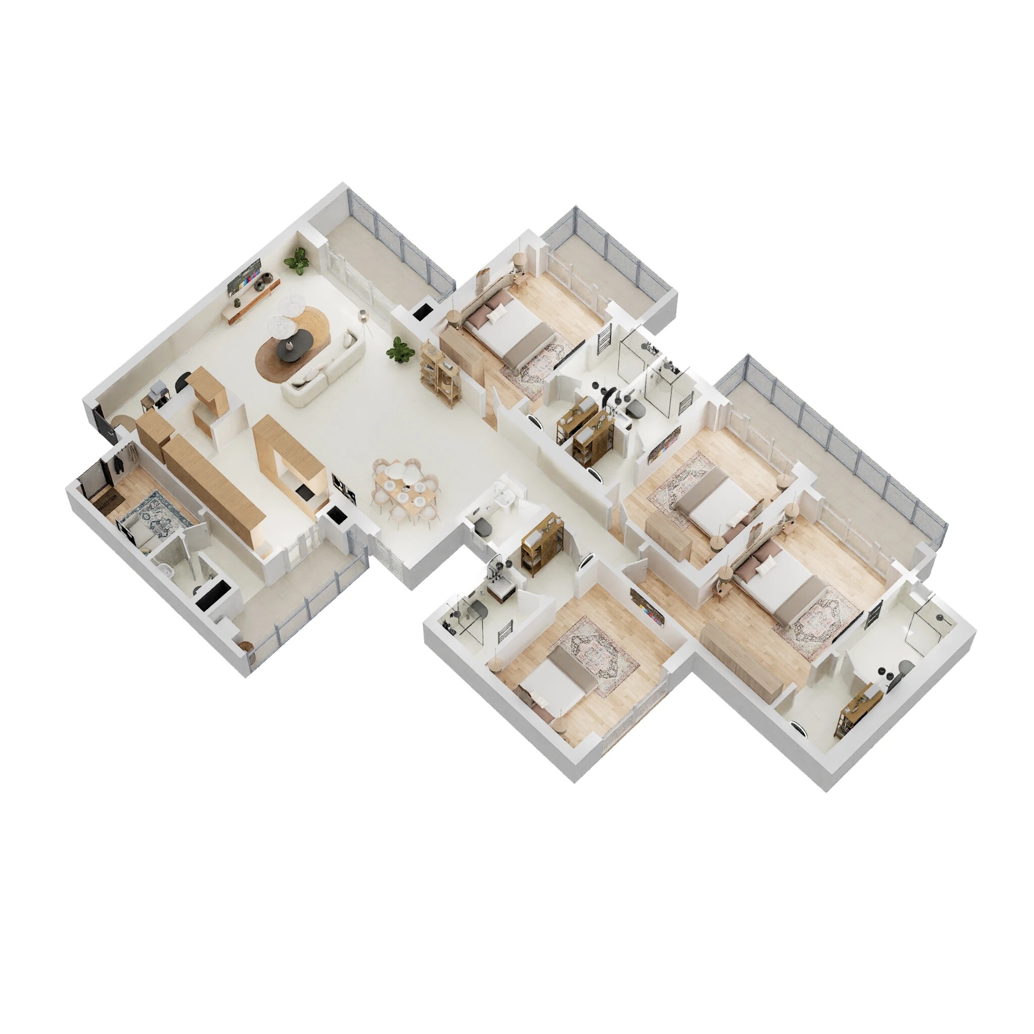 4 BHK 3200 Sq. Ft. Apartment